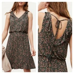 Ann Taylor Loft paisely flower sleeveless dress XS